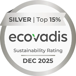 Selo EcoVadis Silver — Top 15% Sustainability Rating, Dezembro 2025